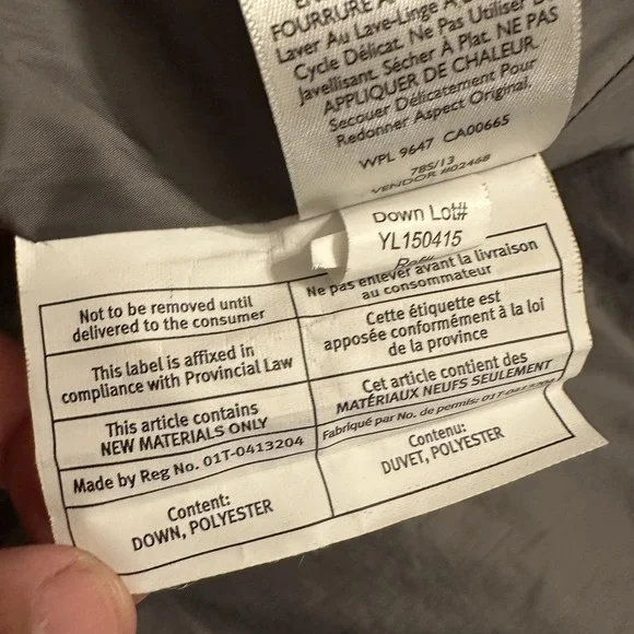 Eddie Bauer Olive Puffer Jacket with Faux Fur Hood and Down Fill. - Picture 7 of 10